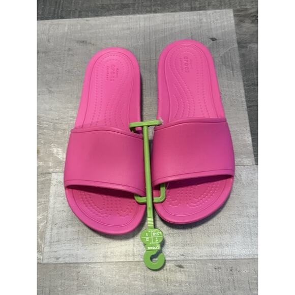 Crocs Kadee II Slide Sandals Pink Women’s Size 7 Lightweight Pool Comfort - Picture 1 of 7